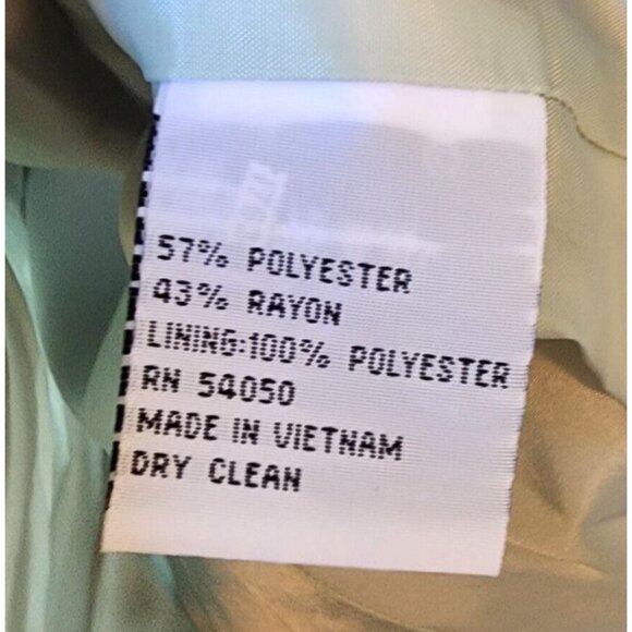 Le Suit Essentials Womens 2 Piece Jacket/Skirt Suit Set Polyester Blend Green 6P - Picture 9 of 16